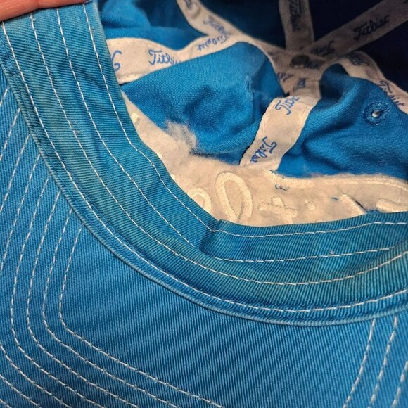 Titleist Women's Light Blue FootJoy FJ Pro V1‎ Golf Hat Distressed Faded Look - Picture 5 of 13